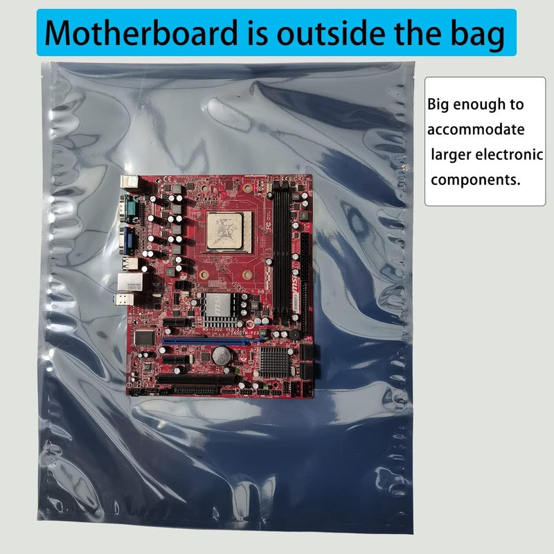 Seadasyoon Anti Static Bags,20pcs 16x20in Open Top Extra Large ESD Shielding Bags,Anti-static Bag for Large Motherboard,GPU,Graphics Card and Electronic Device - Image 3
